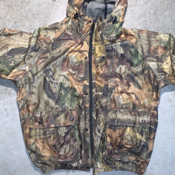 Men’s Size M Mad Dog Gear Advantage Timber Camo Mesh Lined Poly Warp Rain Gear - Picture 4 of 6